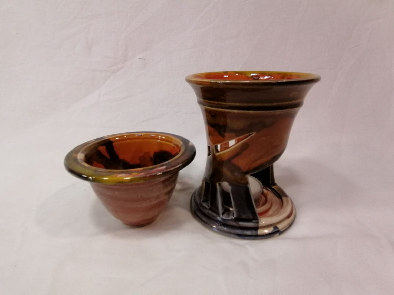 Ceramic aroma lamp Bogdankeramik unique handcrafted pottery