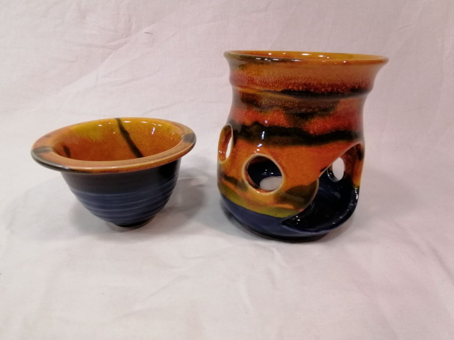 Ceramic aroma lamp Bogdankeramik unique handcrafted pottery